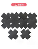 New 10 Pairs in One Bag Black Cross Nipple Hiding Stickers