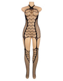Halter Sexy Neck Open Back Netted Bodystocking Egypt