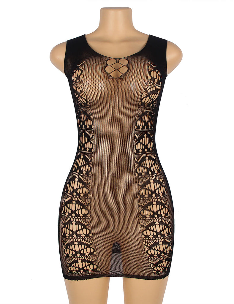New Sleeveless Short High Elasticity Fishnet Bodystocking