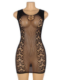 Sleeveless Short High Elasticity Fishnet Bodystocking