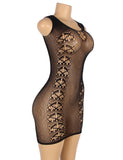 Sleeveless Short High Elasticity Fishnet Bodystocking