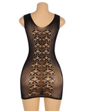 Sleeveless Short High Elasticity Fishnet Bodystocking