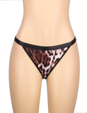 Leopard Egypt Print Sexy Garter Bra Set