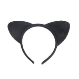 Black Hollow Out Fur Decoration Bra Design Cat Sexy Costumes