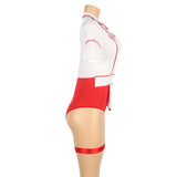 Sexy One Piece Bodysuit Zipper Design Decoration Nurse Costume