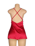 Sexy Floral Decoration Crossing Straps for Back Babydoll