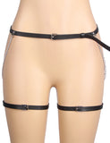 Adult SM PU and Chain Panties Body Restraint Harness Bondage