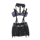 Black Mesh Bra Top Zipper Front Backless Dress Sexy Costume