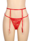 Christmas Sexy Floral Babydoll with Garter Belt