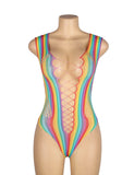 Sexy Colorful Hollow Out Bodysuit Design Bodystocking