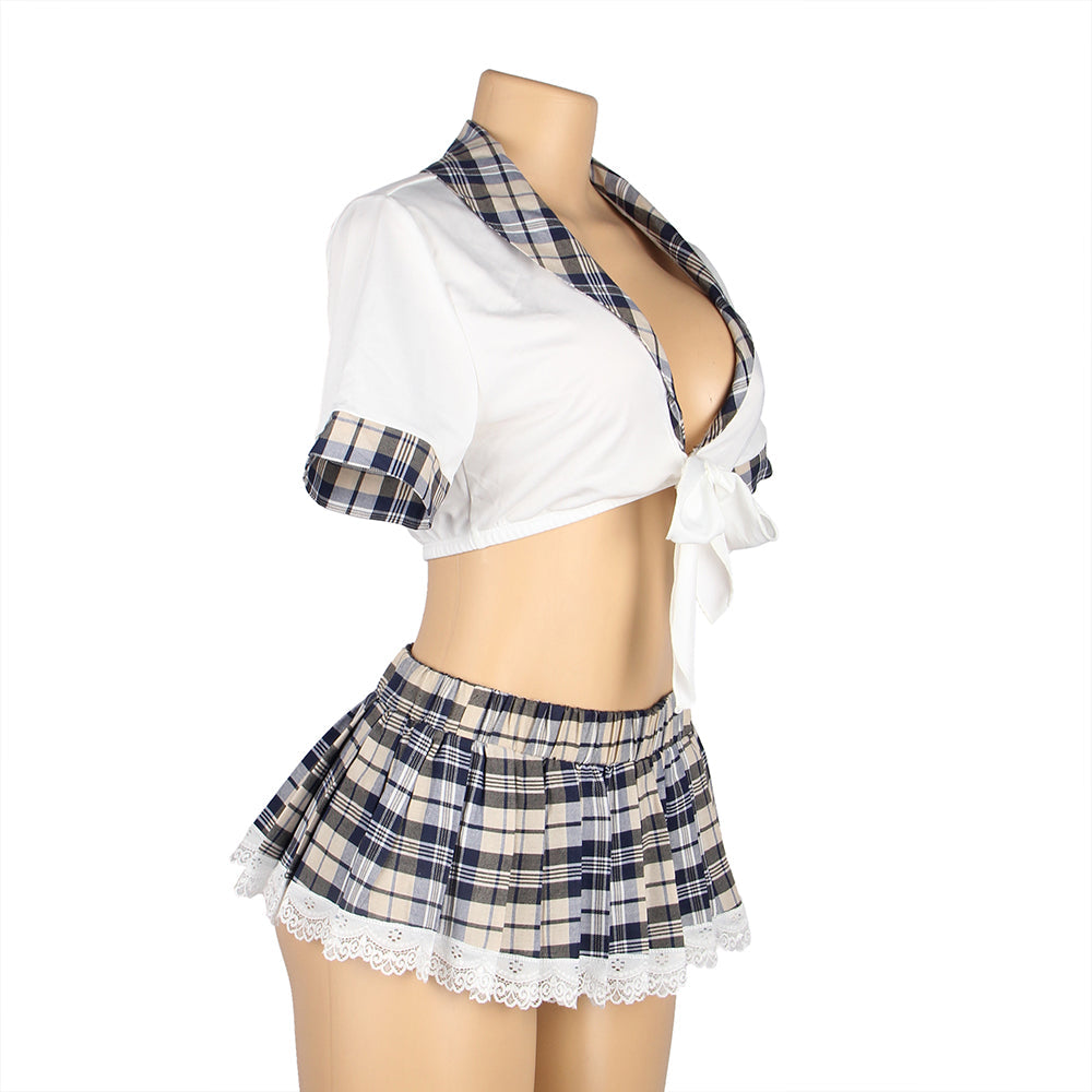 Sexy Egypt uniform high-quality student pleated skirt college style cosply suit