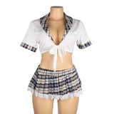 Sexy Egypt uniform high-quality student pleated skirt college style cosply suit