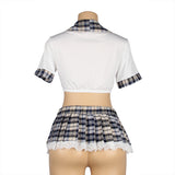 With Farawlaya Sexy uniform high-quality student pleated skirt college style cosply suit