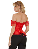 off Shoulder 12 Pieces Plastic Bones Lace Corsets with Panties