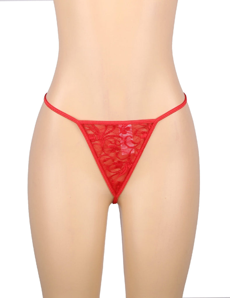 New Red & Black Lace With Underwire Adjustable Straps Babydoll