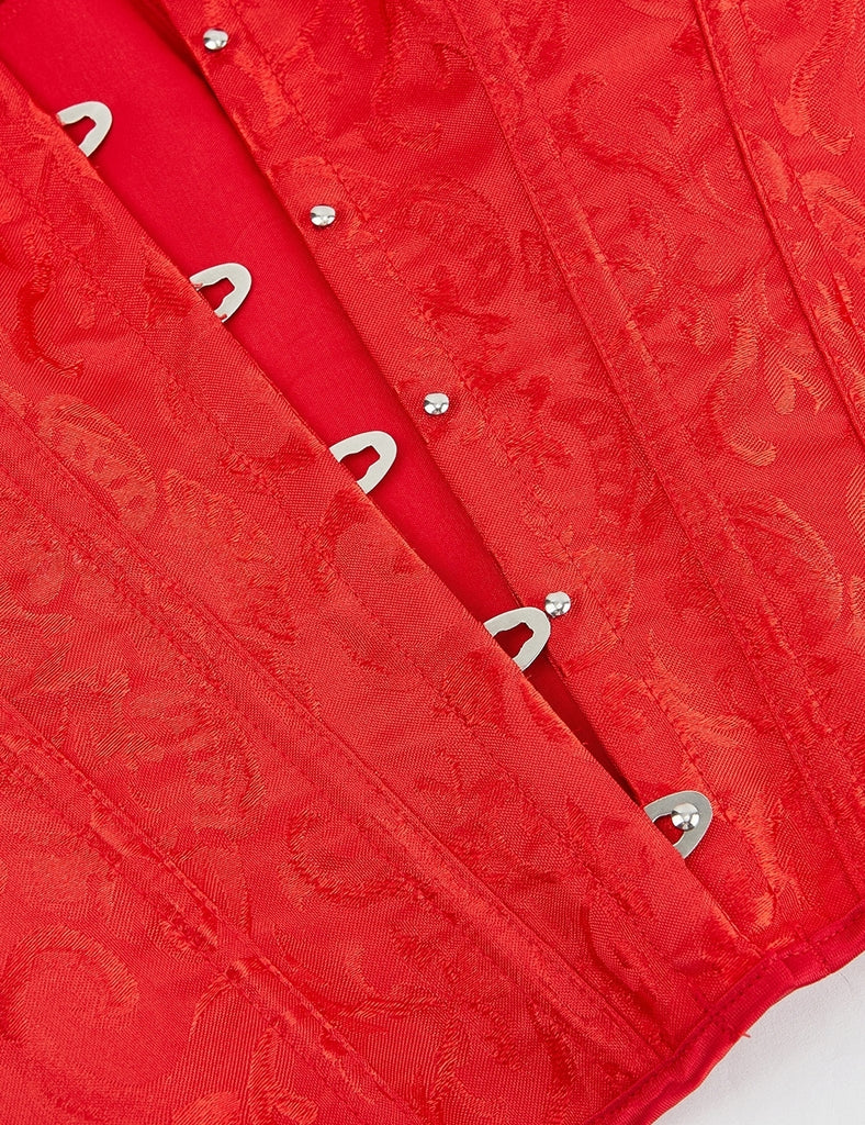 off Shoulder 12 Pieces Plastic Bones Lace Corsets with Panties