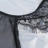 Halter Sexy Deep V Neck Backless Blue Lingerie Dress