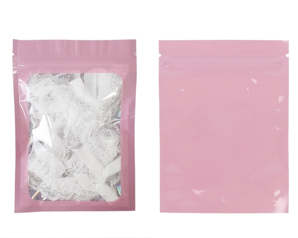 A Pair Of Sexy Pink Lace Bow Leg Rings