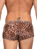 Sexy Mesh Men Boxer With Leopard Print