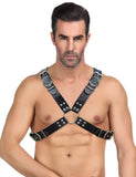 Men's Leather Adjustable Chest Strap
