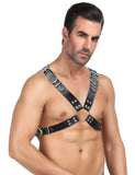 Men's Leather Adjustable Chest Strap