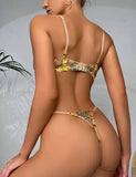 Floral Embroidery Underwire Lingerie Set