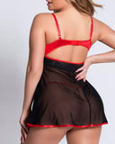 Stylish Floral Lace Boudoir Set