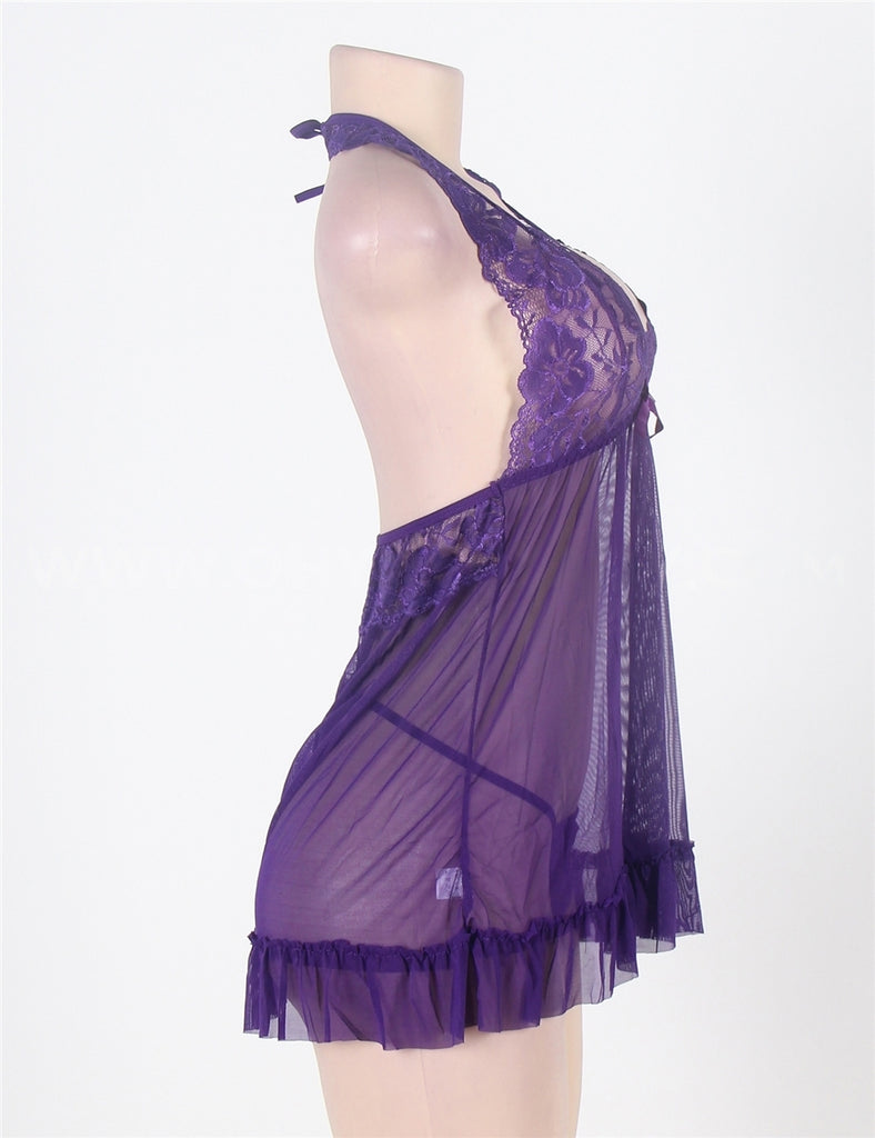 Romantic Red Open Back Flare Lingerie