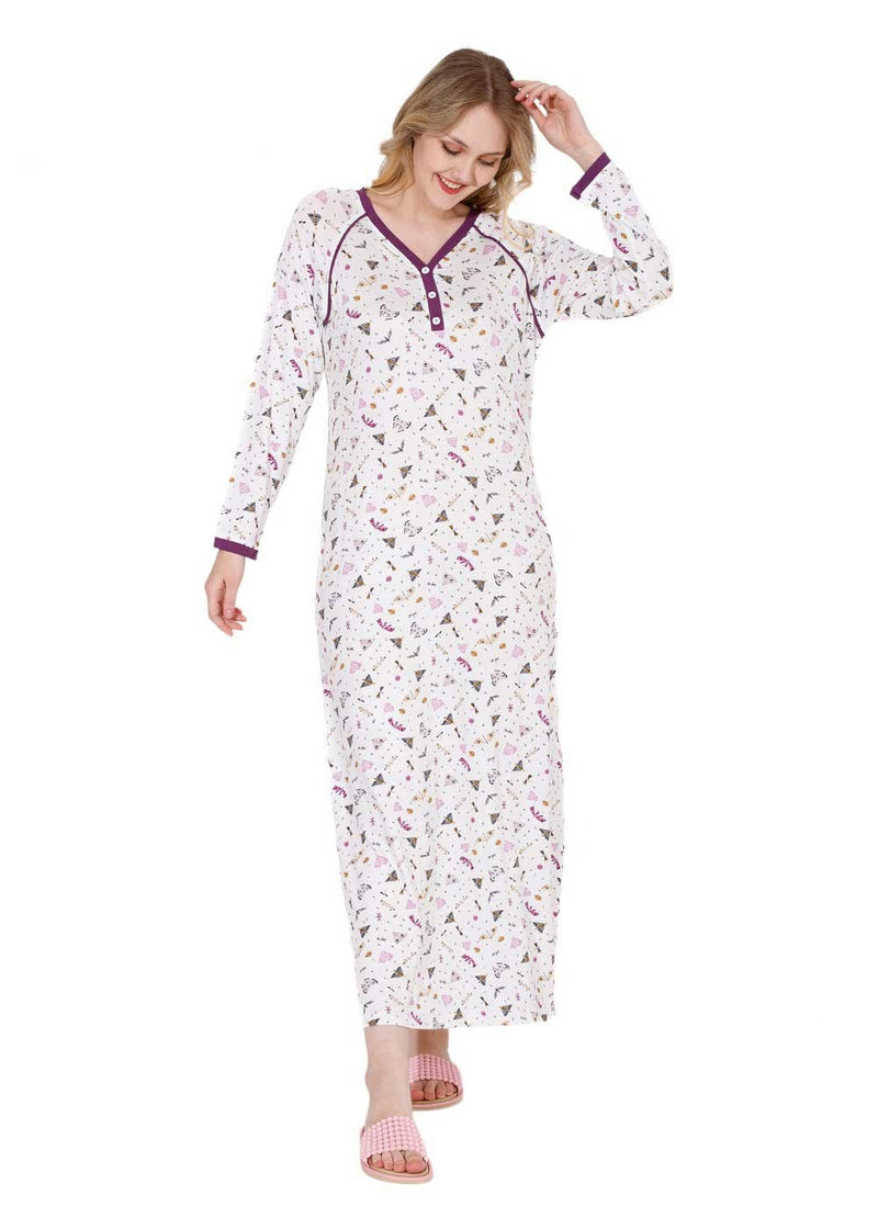 Elegant long-sleeved galabia