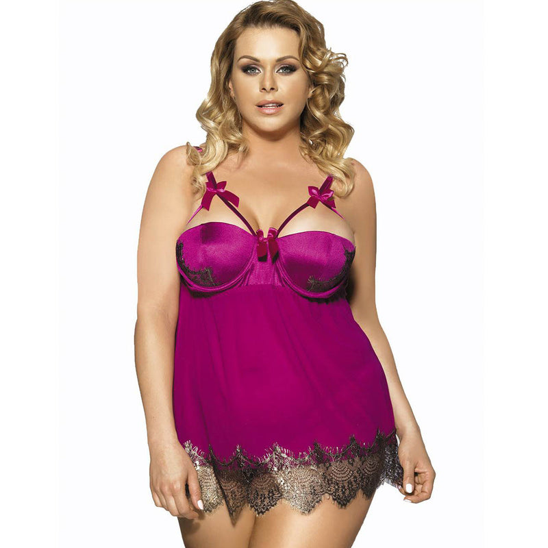 New Eyelash Half Cup Babydoll
