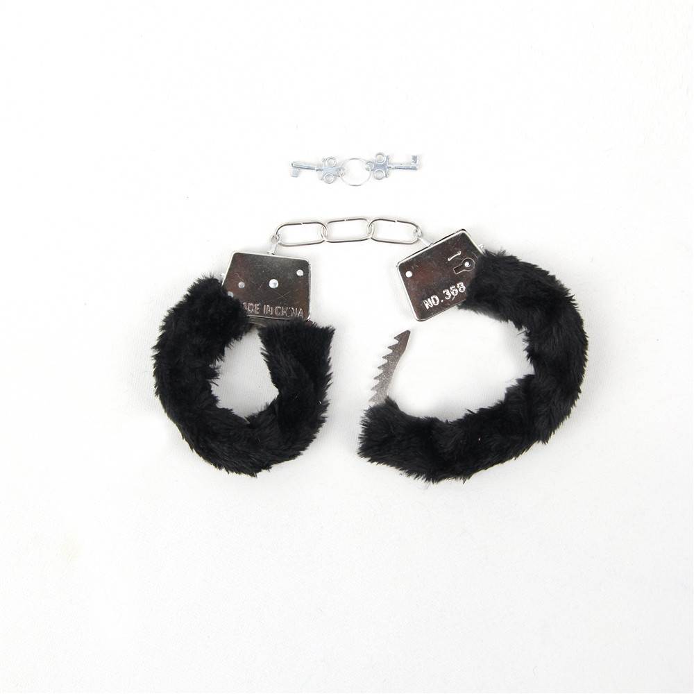 Pink & Red & Black Adult Soft Steel Fuzzy Furry Cuffs Working Metal Handcuffs