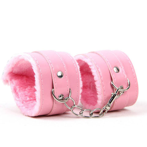 Pink & Black & Red & Purple SM Bondage Sex Leather Handcuffs BDSM