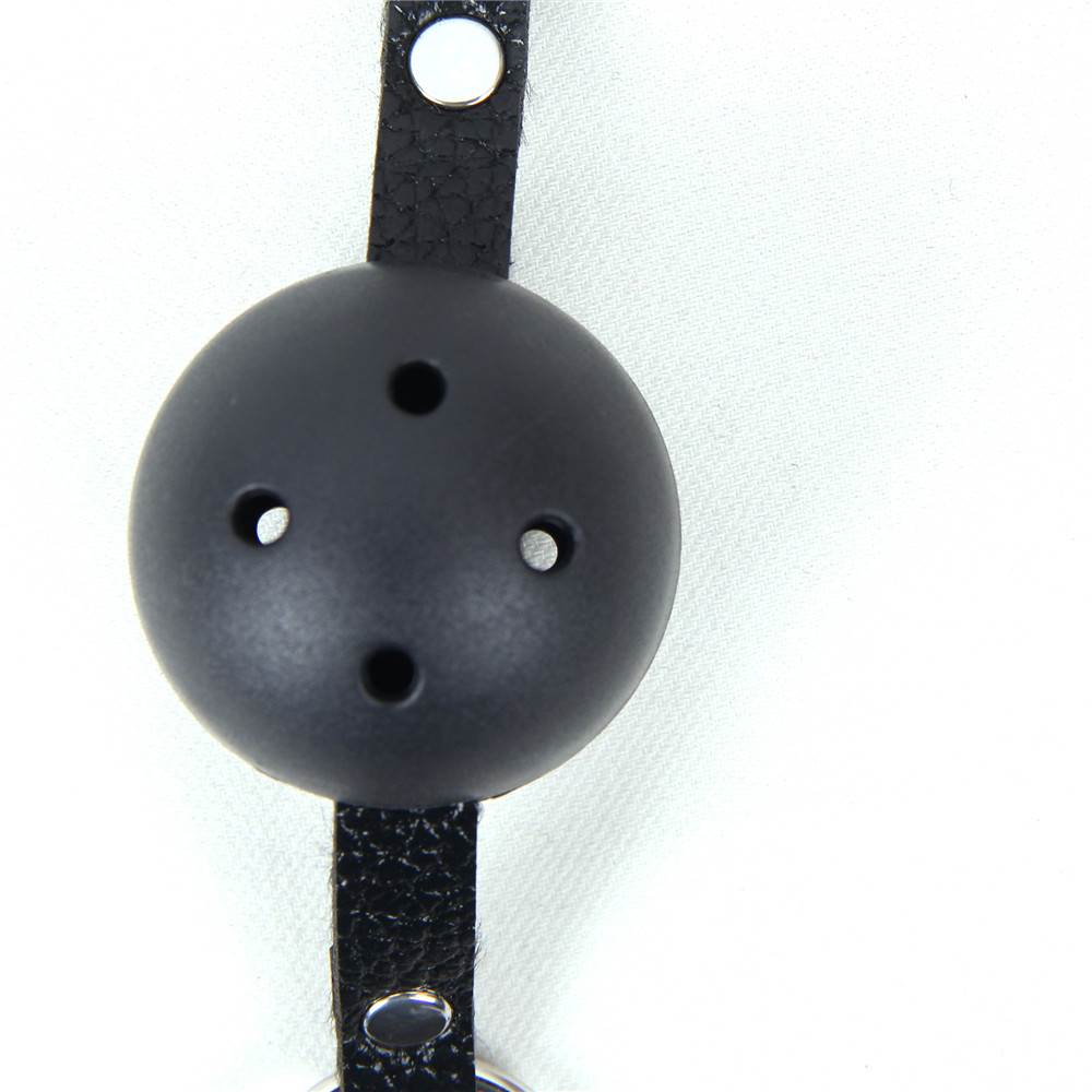 Pink Soft Open Breathable Leather Mouth Ball Gag SM