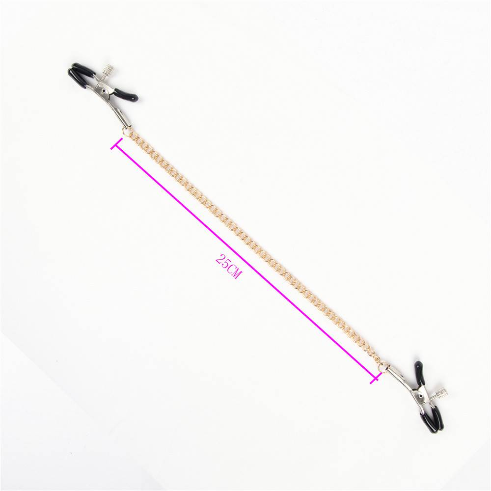 Gold & Silver Chain Nipple Clips Erotic Toy