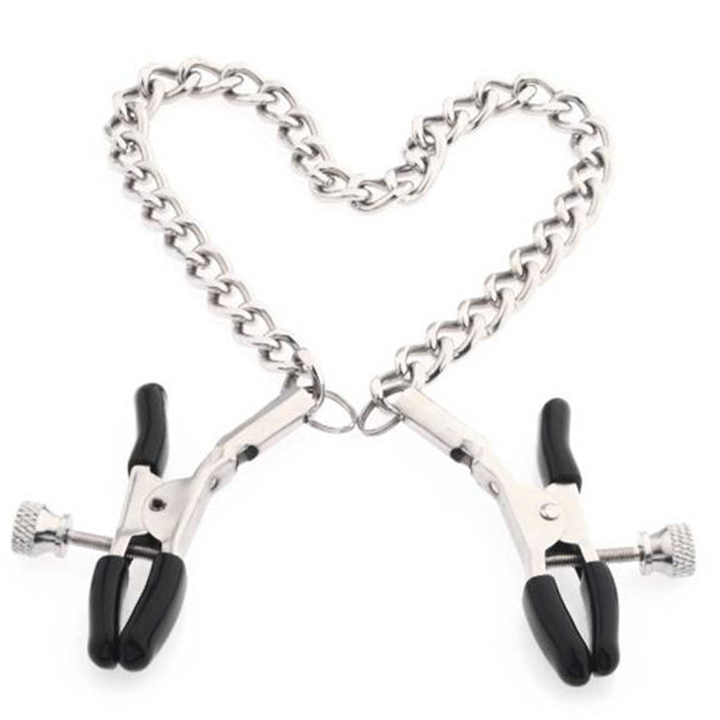 Gold & Silver Chain Nipple Clips Erotic Toy