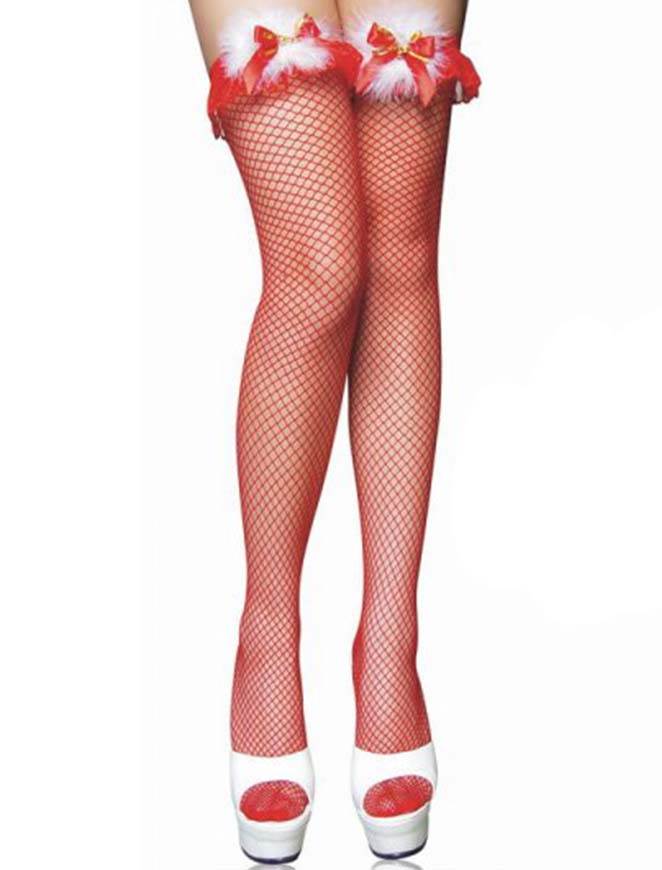 Sexy Red Mesh Stocking