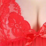 Lace Top Plus Size Open Back Babydoll