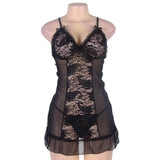 Floral Lace Croch Back Babydoll