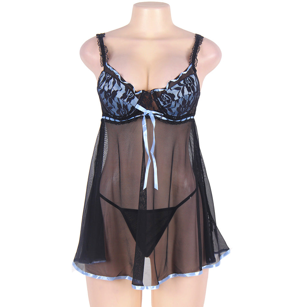 Floral Bra Transparent Babydoll Egypt