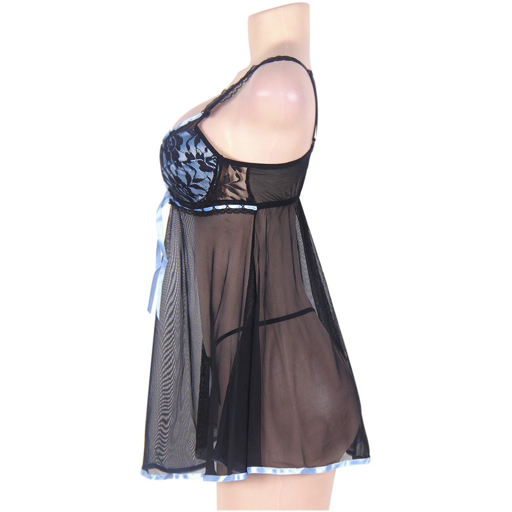 Floral Bra Transparent Babydoll Egypt