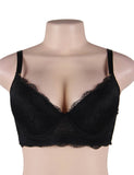 Black High Quality Lace Comfortable T-shirt Bra