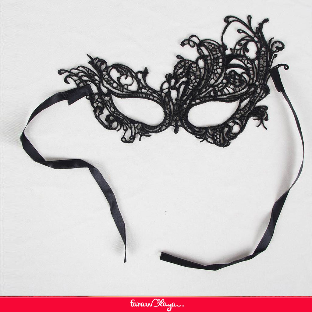 Tether Black Lace Eye Mask