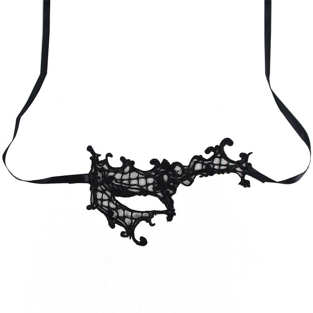 Enchanting Black Lace Unilateral Eye Mask