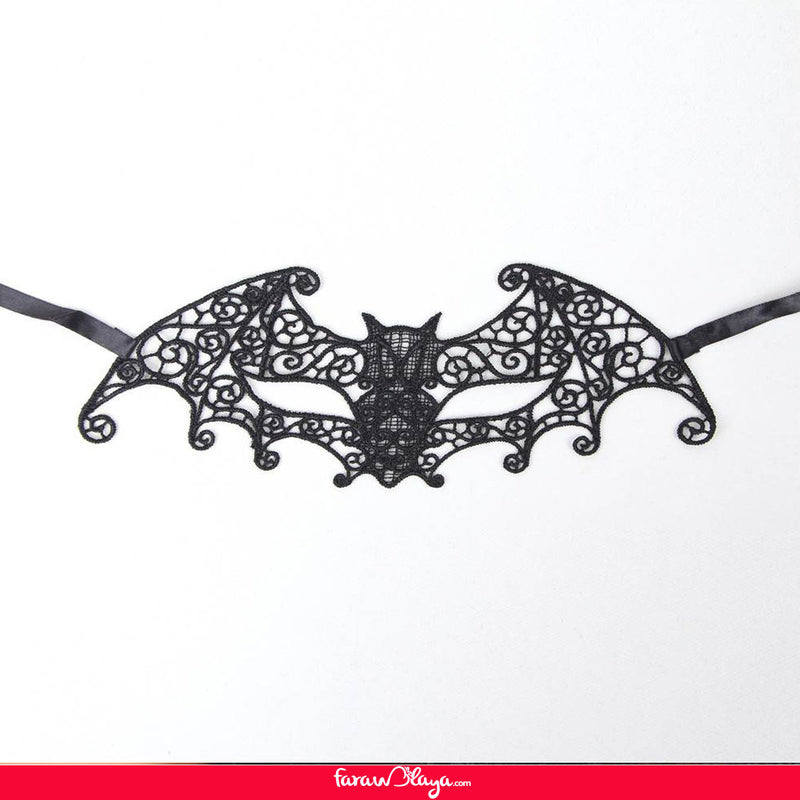 Black Bat Styling Lace Eye Mask