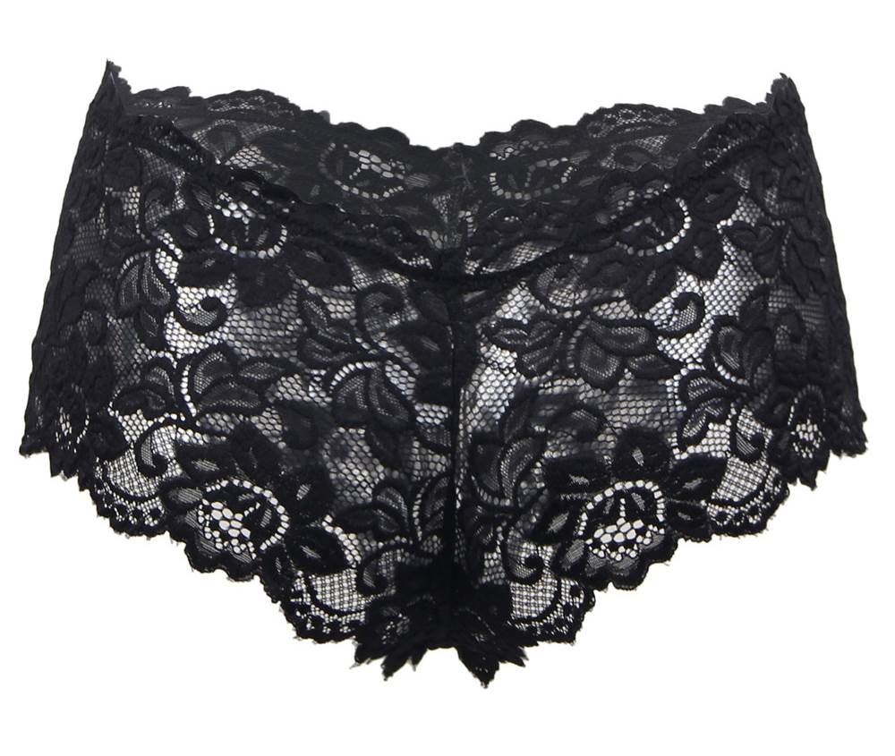 Black Sexy Floral Lace Panty