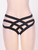 Black Cage Bandage Brief Thong
