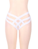 White Cage Bandage Brief Thong