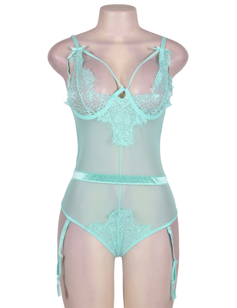 Eyelash Lace Teddy Lingerie