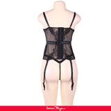 Plus Size Seductive Black Lace Transparente Sexy Babydoll