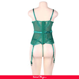 Plus Size Seductive Green Lace Transparente Sexy Babydoll